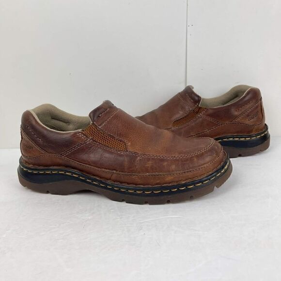DR MARTENS 11198  LENNON US 8  BROWN LEATHER SHOES/SLIP ON/LOAFERS - Picture 1 of 13